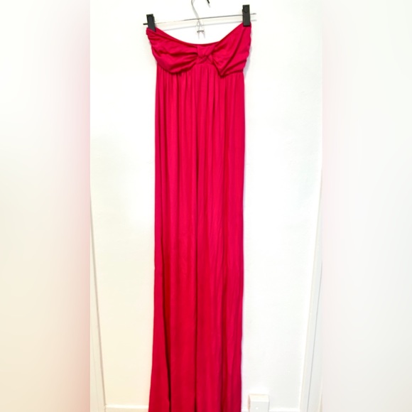 Hot pink rachel pally strapless maxi dress. Barbiecore!  NWT - Picture 1 of 5